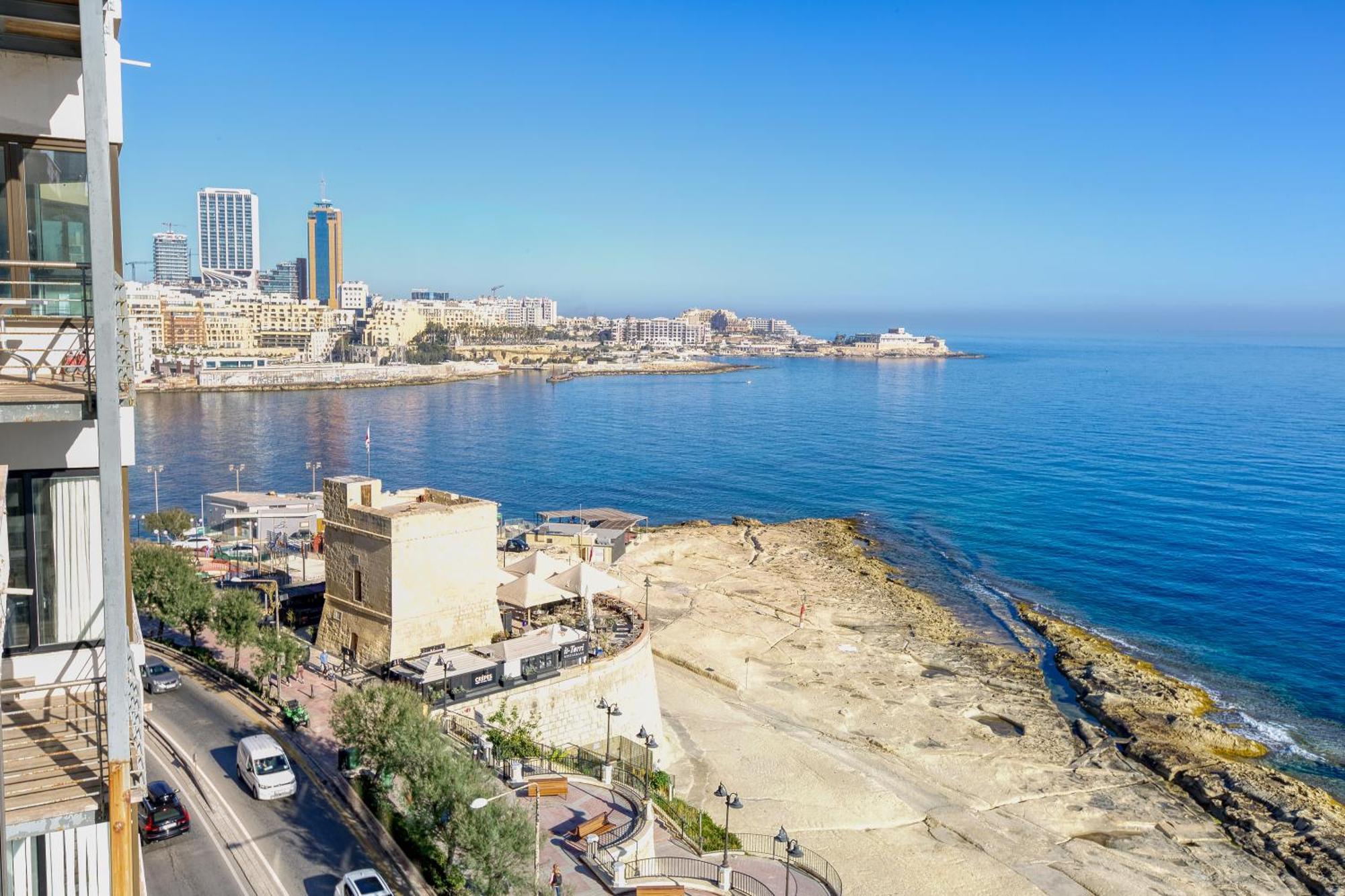 Seafront Sliema Apartment With Balcony & Sea Views By Jl מראה חיצוני תמונה